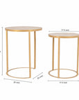 August Solid Wood Nesting Tables, Set of 2
