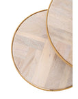 August Nesting Tables Solid Wood accent table