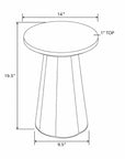 Isla Scalloped Round Side Table Solid Wood accent table