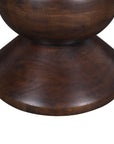Olive Geometric Solid Wood Side Table