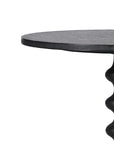 Turned Wood Pedestal Side Table
