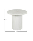 Bianca 24" Pedestal Wood Side Table