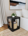 Addison Mango Wood 18" Storage Accent Table