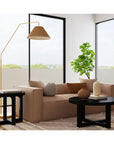 Christie Cross Base Wood Side Table