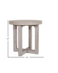 Christie Cross Base Wood Side Table