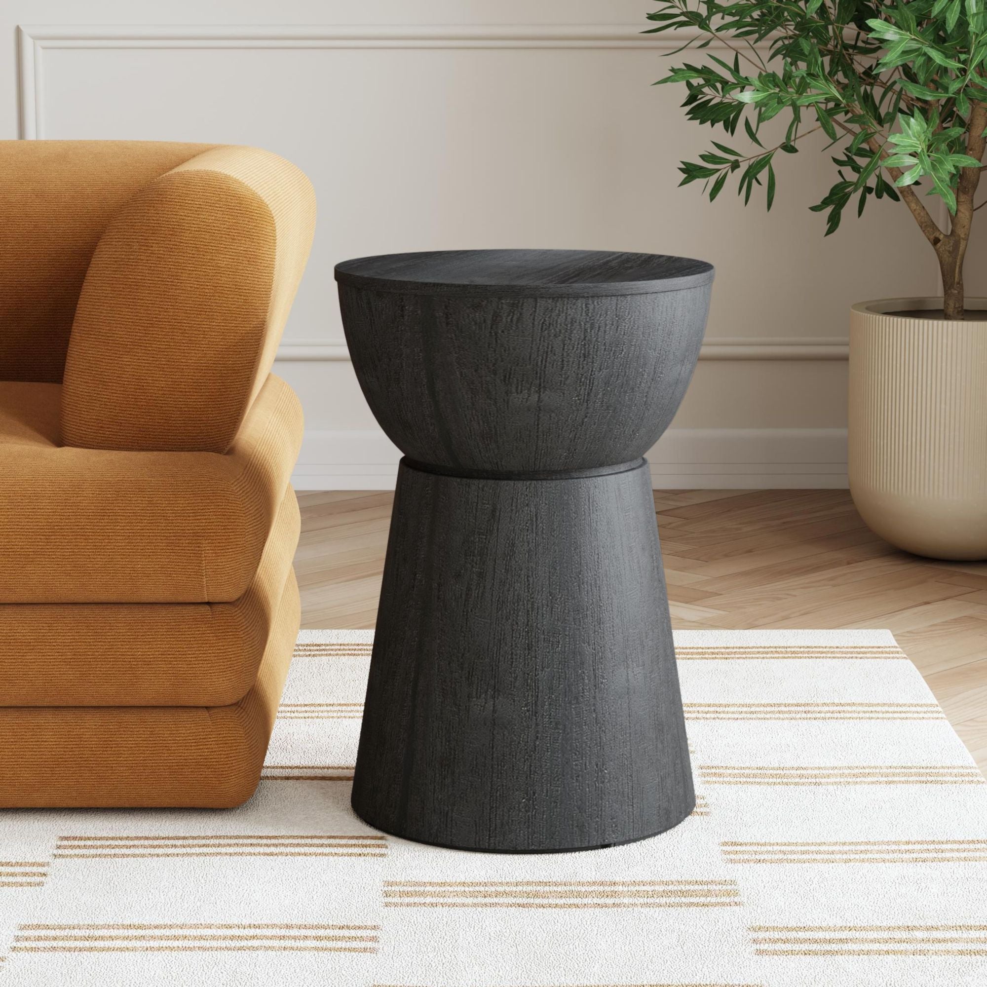 Cinched Drum Side Table