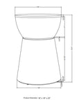 Cinched Drum Side Table