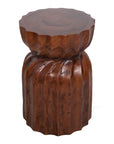 Enzo Fluted Solid Wood Side Table