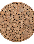 Jaylen Teak Wood Round Accent Table