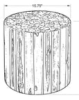 Jaylen Teak Wood Round Accent Table