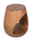 Esme Cut-Out Solid Munggur Wood 16" Side Table