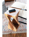 Cason Solid Wood Twist Accent Table