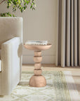 Zara 14" Brown Abstract Leg Side Table