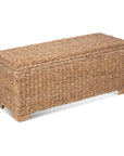 Daria 39" Woven Abaca Storage Bench Solid Wood bench