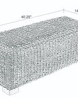 Daria 39" Woven Abaca Storage Bench