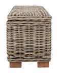 Daria 39" Woven Abaca Storage Bench Solid Wood bench