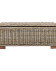 Daria 39" Woven Abaca Storage Bench Solid Wood bench