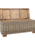 Daria 39" Woven Abaca Storage Bench