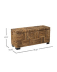 Daria 39" Woven Abaca Storage Bench