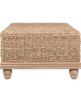 Delilah Handwoven Abaca and Mahogany Storage Coffee Table