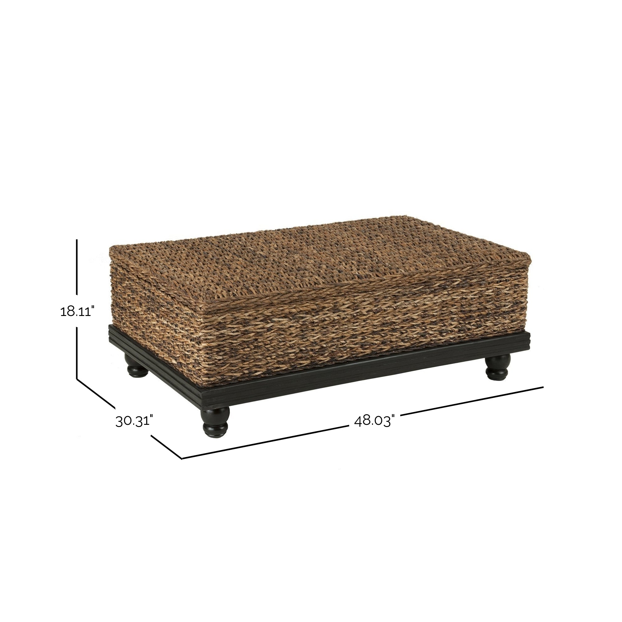 Delilah Woven Abaca Storage Coffee Table