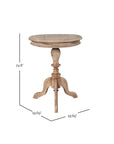 Leona Solid Wood Pedestal Accent Table