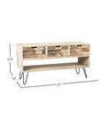 Levi 3 Drawer Storage Console Solid Wood console table