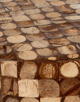 Mila Coconut Shells Round Accent Table