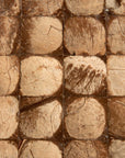 Mila Coconut Shells Round Accent Table