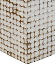 Juliette Square Recycled Coconut Shell 16" Accent Table