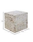 Juliette Square Recycled Coconut Shell 16" Accent Table