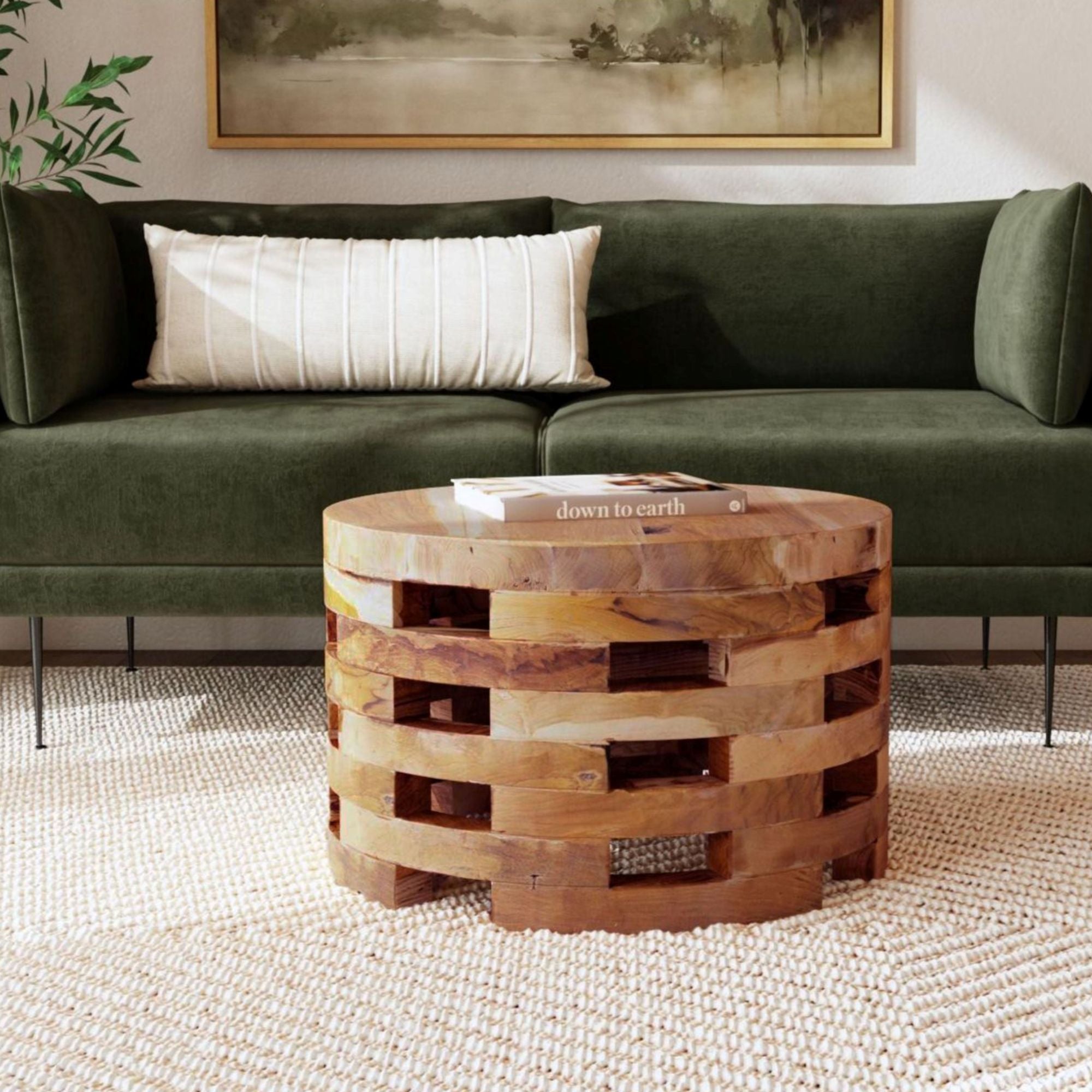 Lorena Round Teak Coffee Table | East at Main