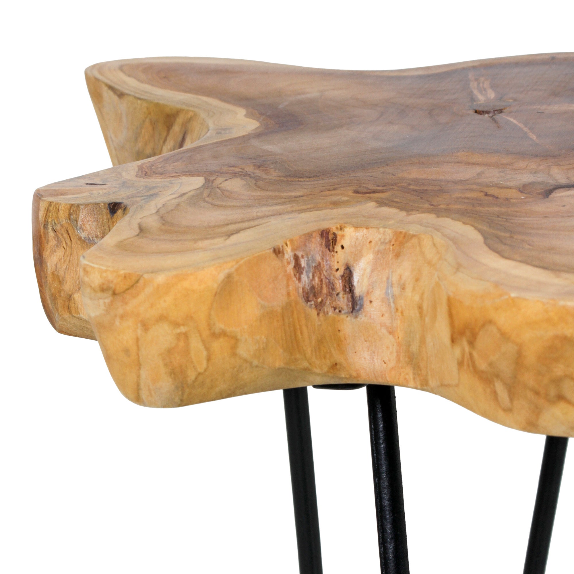 Skye Live Edge Teak Accent Table