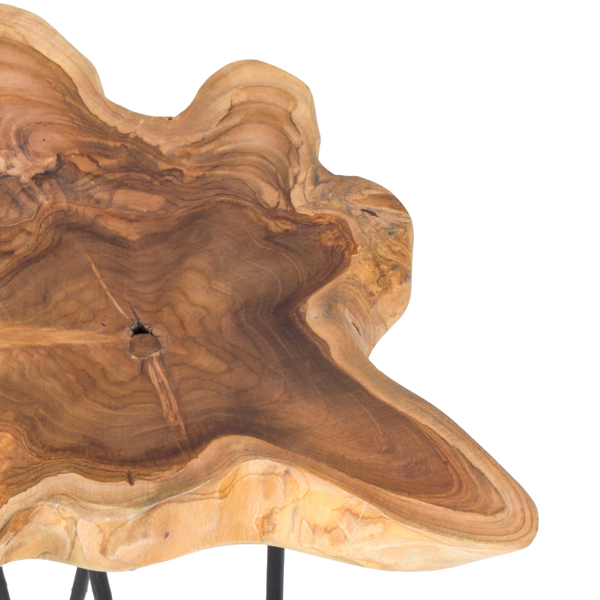 Skye Live Edge Teak Accent Table