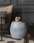Melrose Metal Drum Accent Table