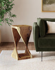 Cason Solid Wood Twist Accent Table