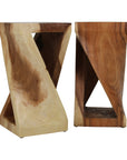 Cason Solid Wood Twist Accent Table