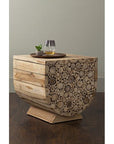 Harper 20" Stacked Teak Wood Accent Table