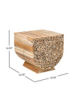 Harper 20" Stacked Teak Wood Accent Table