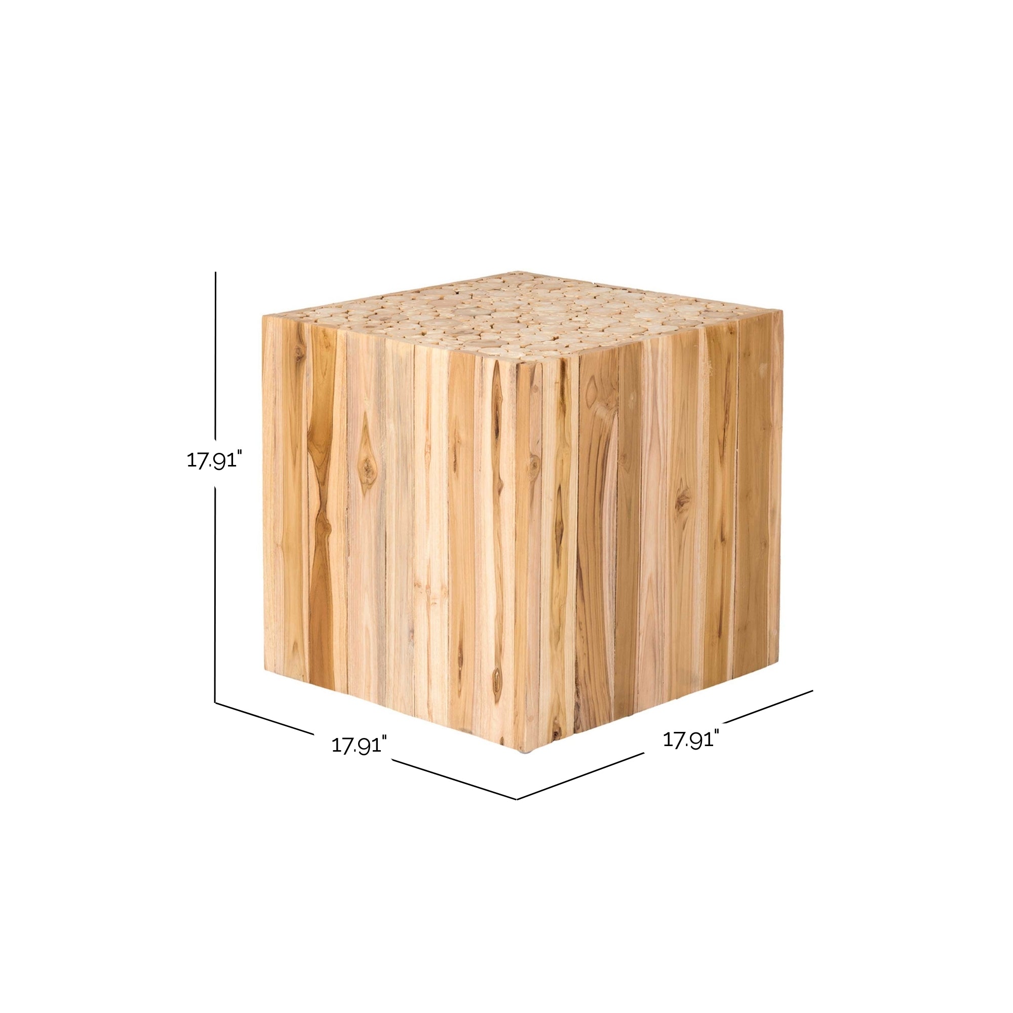Harper Teak Block Accent Table
