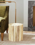 Stanley Teak Branch Drum Side Table