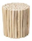 Stanley Teak Branch Drum Side Table