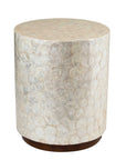 Tasi Capiz Shell Drum Accent Table