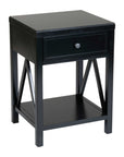 Wright 17" Solid Wood 1-Drawer Nightstand Solid Wood nightstand