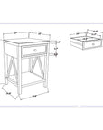 Wright 1 Drawer Nightstand