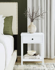 Wright 17" Solid Wood 1-Drawer Nightstand Solid Wood nightstand
