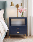 Hooper Solid Wood 2-Drawer Side Table