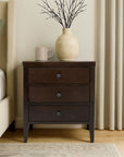 Webb 18.5" Solid Wood 3-Drawer Nightstand Solid Wood nightstand