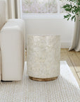 Tasi Capiz Shell Drum Accent Table