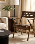 Sahara Rattan Arm Chair Solid Wood accent chair